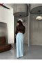 Long Denim Skirt with Slit Front Pockets - 2