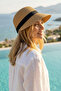 Natural Straw Textured Black Banded Minimal Summer Hat – Breathable Daily Use & Vacation Accessory - 3