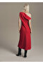 Asymmetrical Neckline A-Line Dress - 4