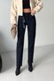 Women's High Waist Striped Detail Mom Fit Jeans Dark Blue 7111-73 - 5