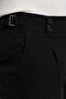 Black Old Money Pleated Lycra Fabric Trousers - 3