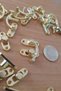Medium Size Yellow Bow Eye Hook Lock 10Pcs Box Lid and Lid Clip 28X33 mm - 2