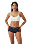 Women's Tropical Palm Patterned Boyshorts - Navy Blue Cotton Boxer - 2