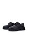 Black Wrinkled Patent Leather Lace-Up Oxford School Shoes