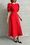 Women's Red Watermelon Sleeve Dress - 4