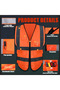 AUTO FAMILY High Visibility Safety Vests with Reflective Strips XXL(Orange)– Pack of 3 - 5