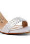 Women Pearls Embellished Satin Sandals in Off White - 6