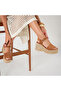 Exclusive Agatha Tan Suede Wedge Heel Sandals |   Summer Comfortable and Stylish Women's Sandals - 4