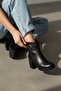 Rober Black Buckle Leather (5 cm Heeled) Daily Use Women's Boots - 4