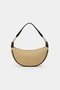 Women's Braided Straw Shoulder Bag Black