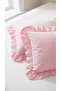 2 Pieces of Ruffled Cotton Fabric Pillowcases 50 X 70 - 3