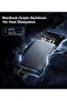 PebbleLink Power Bank With Built-in USB-C Cable,10,000mAh, 22.5W iPhone, Android, Grey (No-Wireless) - 6