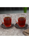 Acrylic 6Pcs Coaster Set with Holder, Wine Coasters Table Cup Coasters - 7