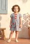 Baby Girl Dress Summer Dress with Bag, Bow Detail, Heart Embroidery, Black