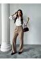 My Palazzo Fabric Trousers - Mink - 3