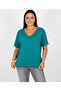 V-Neck Trend Large Size Cotton Fabric Premium T-Shirt - 5