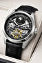 Leather Cord Automatic Mechanism Men's Wristwatch, Black with Bracelet Gift Sdslz010 - 4