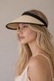 Visor Cream Straw Beach Tennis Golf Women's Hat - Stylish with Brim - 3