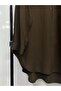 Women's Oversize Linen Stone Printed Low Sleeve Tunic Shirt with Cuff Detail, Comfortable Fit - 6