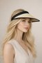 Visor Cream Straw Beach Tennis Golf Women's Hat - Stylish with Brim - 5