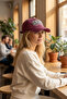 Crush Serif Cap – Beige Unisex Premium Hat with Embroidery Detail - 2