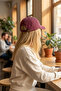 Crush Serif Cap – Beige Unisex Premium Hat with Embroidery Detail - 3
