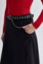 Piece Detailed Denim Skirt Black - 3
