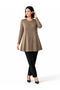 Women's Combed Cotton Tunic for Middle Age and Above Mothers 4743 - 3