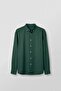 Men's Relax Fit Relaxed Fit Slim Shirt Dark Green