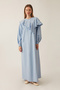 Asymmetrical Flounce Dress Baby Blue - 4