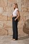 Black Muslin Palazzo Pants 100% Organic Cotton - 5