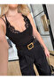 Women's Lace Detailed Halter Neck Bodysuit - 2