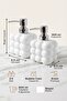 2 Pcs Bubble Glass Liquid Soap Dispensers, 300 ml + 300 ml - White, 9.5X6.5X15 cm - 2