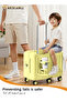 Kids Luggage Ride-On Suitcase, 20 Inch ABS Hard Shell Carry-On Case with Cup Holder & Side - 3