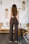 Women's Brown High Waist Wide Leg Loose Palazzo Jeans - 5