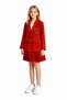 Girl's Red Jacket Pleated Shorts Skirt Set – 0680K - 2