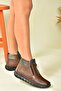 Brown Genuine Leather Comfort Orthopedic Sole Women's Boots N555380703 - 3