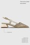 Jennifer Champagne Stone Detailed Back-Tie Pointed Toe Heeled Shoes - 4