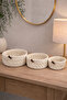 Velora Set of 3 Rope Basket Bathroom Organizer Decorative Organizer Handmade Basket Set - 2