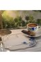 2 Pieces Pip Royal Compatible Blue and White Embroidered Luxury Linen Presentation Napkin 15X15Cm