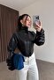 Long Sleeve Detail Corset Leather Jacket - 4