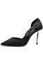 Kuum K25-820, Black Stiletto 9 cm Women's Evening Dress Shoes - 2
