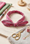 FABRIC STRIPED BOWL HAIR BAND - 2