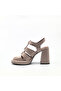Mink Patent Leather Strappy Heeled Sandals - 2