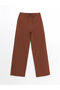 Trendlucky Women's Textured Trousers with Elastic Waist and Difference in Color - 5