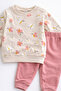 Baby Girl Top and Bottom Set with Butterfly Pattern, 2 Yarns, Seasonal 2-Piece Set, 3-6-9-12 Months - 4