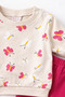 Baby Girl Top and Bottom Set with Butterfly Pattern, 2 Yarns, Seasonal 2-Piece Set, 3-6-9-12 Months - 5