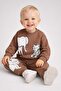 Baby Boy Elephant Lion Tiger Printed 2-Piece Tracksuit Set – Transitional Sweatshirt & Bottom 6-9-12-18-24Months - 3