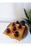 Gold Color Hand Painted Flower Patterned Square Tea, Coffee, Promise Engagement Decorative Serving Presentation Tray - 8