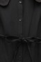 Baby Collar Embroidered Tie-Waist Poplin Shirt -K. Coffee - 6